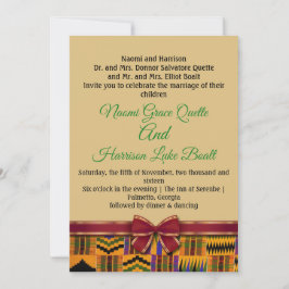 Kente Hochzeit Einladungen und speichern Sie die D