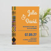 Kente Invitations Series (neu). Einladung (Stehend Vorderseite)
