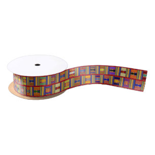 Kente mehrfarbiges Glas Satinband
