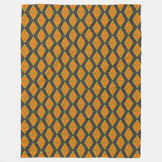 Kente Mudcloth Diamonds Fleece Blanket (Vorderseite)