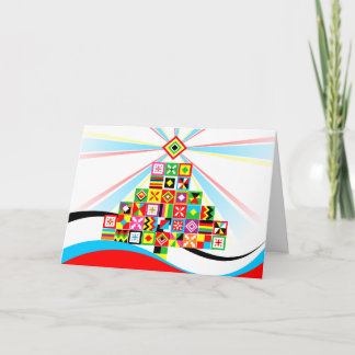 Kente Muster-afrikanische Kunst-Stammes- Feiertagskarte