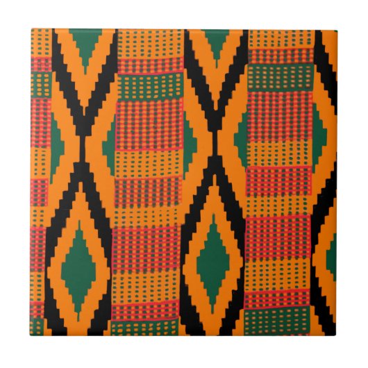 Kente Muster Fliese (Vorderseite)