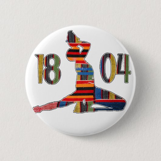 Kente Neg Marron 1804 | Haitian Neg Mawon Button (Vorderseite)