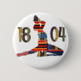 Kente Neg Marron 1804 | Haitian Neg Mawon Button