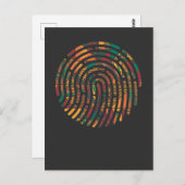 Kente Pattern African Ghana Fingerprint nwentom Postkarte (Vorne/Hinten)