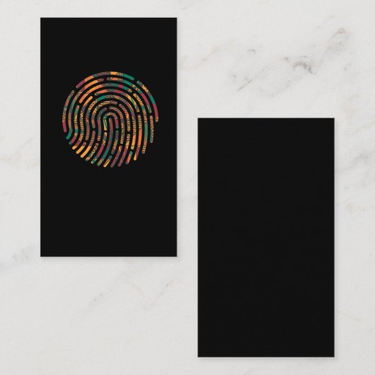 Kente Pattern African Ghana Fingerprint nwentoma Visitenkarte (Vorne/Hinten)