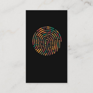 Kente Pattern African Ghana Fingerprint nwentoma Visitenkarte