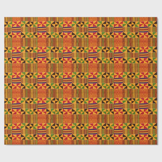 Kente Pattern Wrapping Paper Geschenkpapier (Flach)