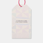 Kente Photo Custom Name WEDDING Geschenkanhänger (Rückseite)