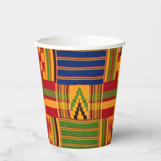 Kente Print Paper Cups Pappbecher (Vorderseite)