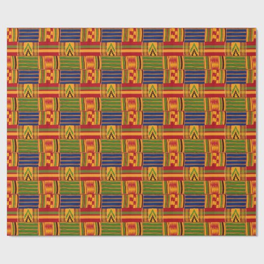 Kente Print Wrapping Paper Geschenkpapier (Flach)