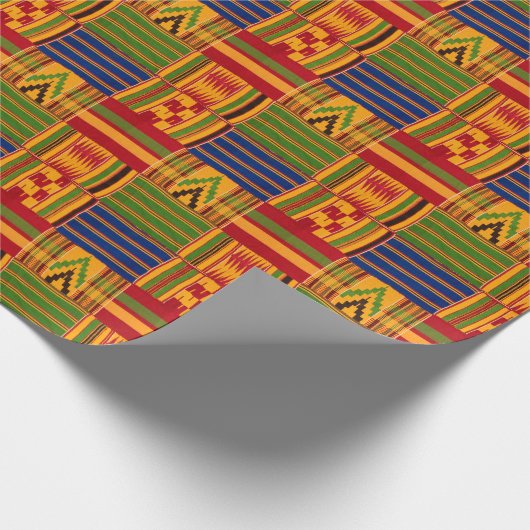 Kente Print Wrapping Paper Geschenkpapier (Ecke)
