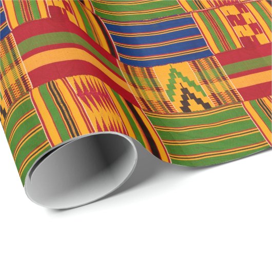 Kente Print Wrapping Paper Geschenkpapier (Rolleneckpunkt)