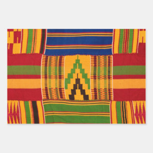 Kente Print Wrapping Paper Geschenkpapier Set