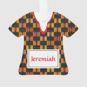 Kente Shirt mit dem Namen K30 Akryler Ornament (Rückseite)