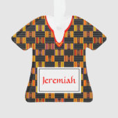 Kente Shirt mit dem Namen K30 Akryler Ornament (Vorderseite)