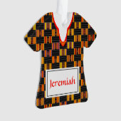 Kente Shirt mit dem Namen K30 Akryler Ornament (Vorderseite)