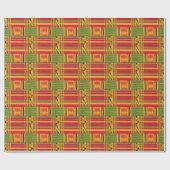 Kente Stoff Geschenkpapier (Flach)