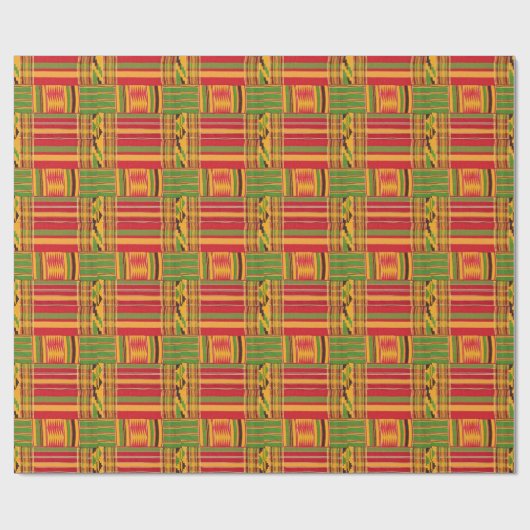 Kente Stoff Geschenkpapier (Flach)