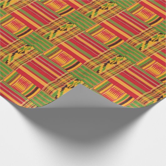 Kente Stoff Geschenkpapier (Ecke)