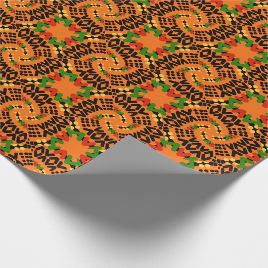 Kente-Style Design Wrapping Paper Geschenkpapier (Ecke)