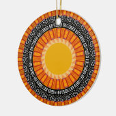 Kente Sun Design Keramik Ornament (Links)