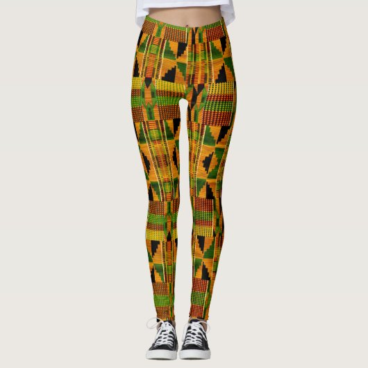 Kente Tuch Leggings (Vorderseite)