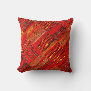 Kente wahres Rot Kissen