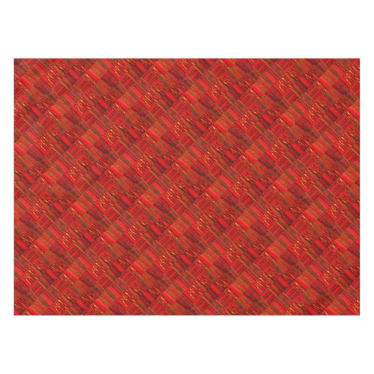 Kente wahres Rot Tischdecke (Vorderseite (Horizontal))