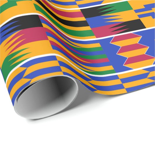 Kente Wrapping Paper Geschenkpapier (Rolleneckpunkt)