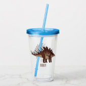 Kentrosaurus-Cartoon Acryltrinkbecher (Rückseite)