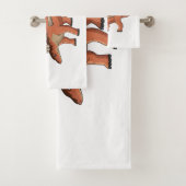 Kentrosaurus-Cartoon Badhandtuch Set (Insitu)