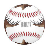 Kentrosaurus-Cartoon Baseball (Rückseite)
