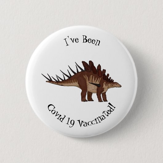 Kentrosaurus-Cartoon Button (Vorderseite)