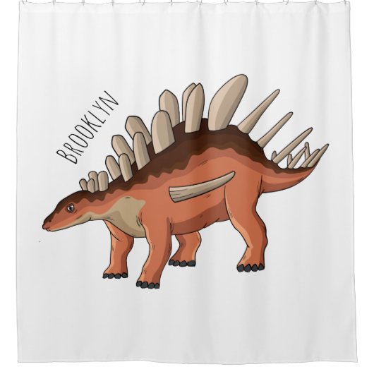 Kentrosaurus-Cartoon Duschvorhang (Vorderseite)