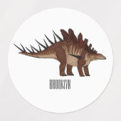 Kentrosaurus-Cartoon Etiketten (Design 1)