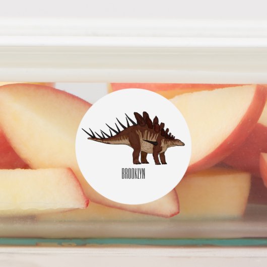 Kentrosaurus-Cartoon Etiketten (Befestigt)