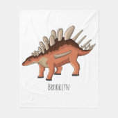 Kentrosaurus-Cartoon Fleecedecke (Vorderseite)