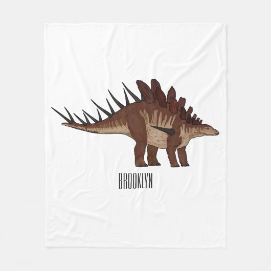 Kentrosaurus-Cartoon Fleecedecke (Vorderseite)