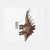 Kentrosaurus-Cartoon Fleecedecke (Vorderseite (Horizontal))