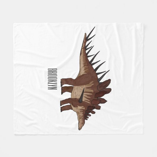 Kentrosaurus-Cartoon Fleecedecke (Vorderseite (Horizontal))