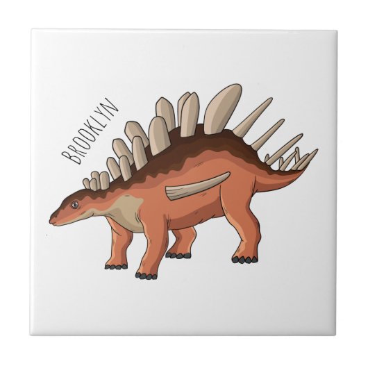 Kentrosaurus-Cartoon Fliese (Vorderseite)