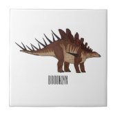 Kentrosaurus-Cartoon Fliese (Vorderseite)