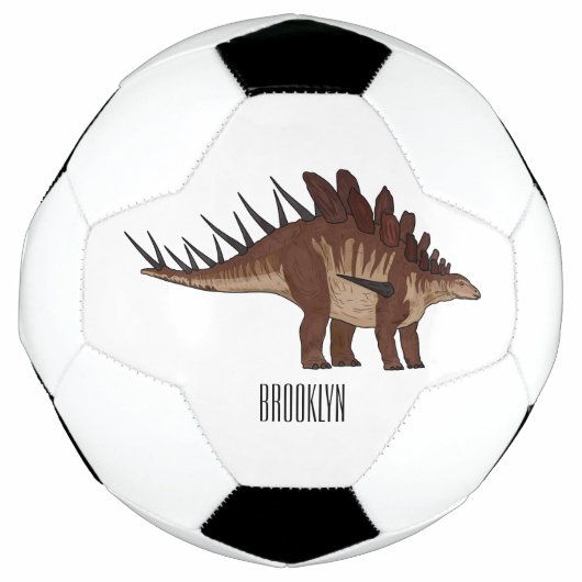 Kentrosaurus-Cartoon Fußball (Vorderseite)