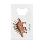 Kentrosaurus-Cartoon Geldbeutel Flaschenöffner (Rückseite)