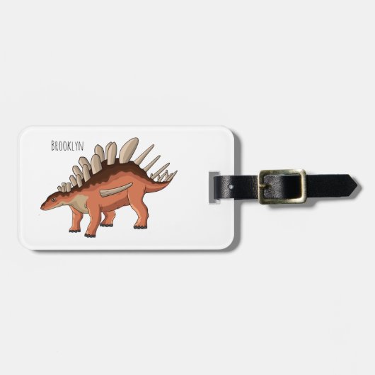 Kentrosaurus-Cartoon Gepäckanhänger (Vorderseite horizontal)