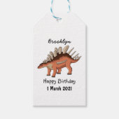 Kentrosaurus-Cartoon Geschenkanhänger (Vorderseite)
