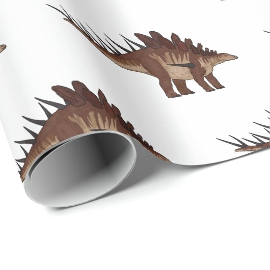Kentrosaurus-Cartoon Geschenkpapier (Rolleneckpunkt)