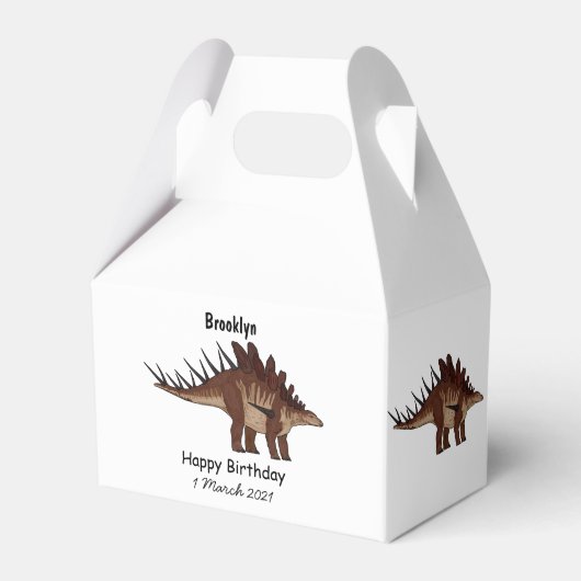 Kentrosaurus-Cartoon Geschenkschachtel (Vorderseite)