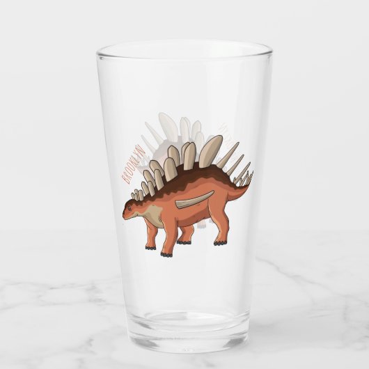 Kentrosaurus-Cartoon Glas (Rückseite)
